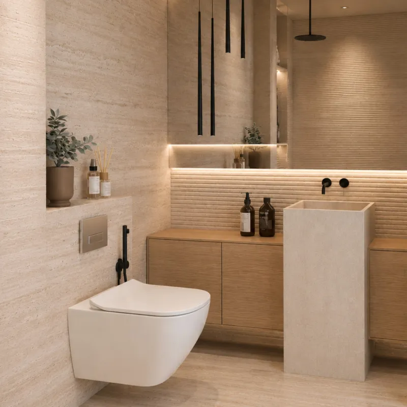 Baño de una residencia AQUA